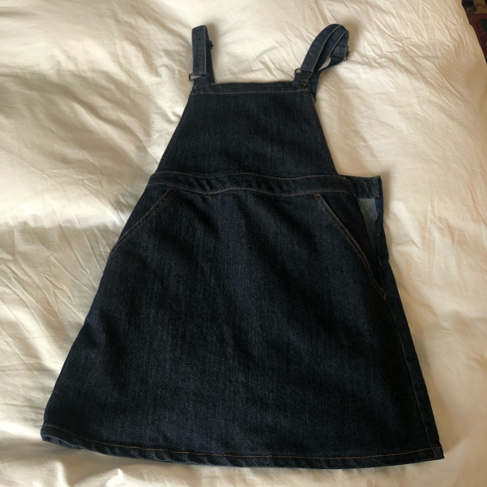 Denim overall dress